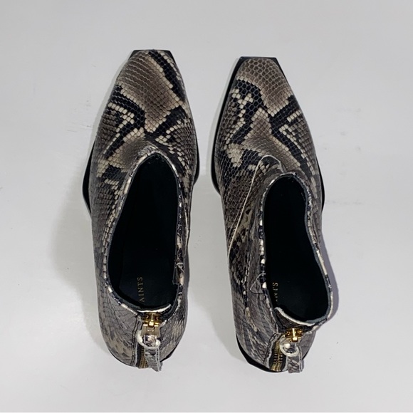 ALL SAINTS LENORA SNAKE PRINT LEATHER BOOTS Bootie Women’s SIZE 8 & 11 - Picture 5 of 14